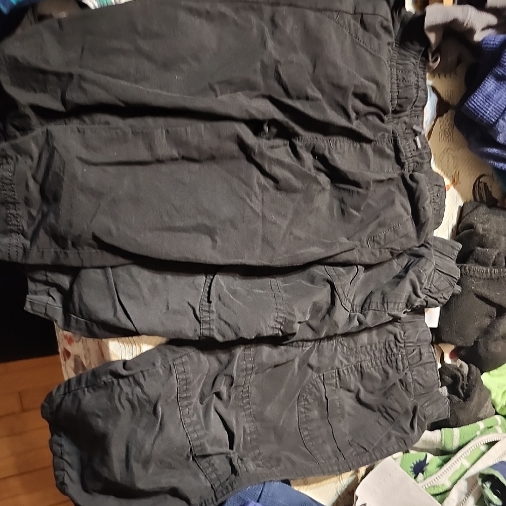 2 Pair Black Cargo Pants